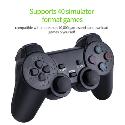 Consola de videojuegos portátil, 4K, 2.4G, control inalámbrico, consola de videojuegos retro clásica inalámbrica, incluye 10000 juegos