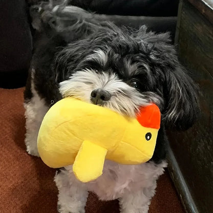 Un juego de 7 piezas de juguetes con sonido para cachorros, juguetes de peluche sueltos para masticar, bocadillos de frutas de peluche y juguetes de verduras para cachorros, adecuados para juegos lindos.