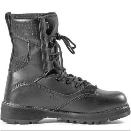 Botas altas de trabajo para hombre, color arena, negro, verde militar, para senderismo, entrenamiento y actividades al aire libre. Tallas 38 a 46.