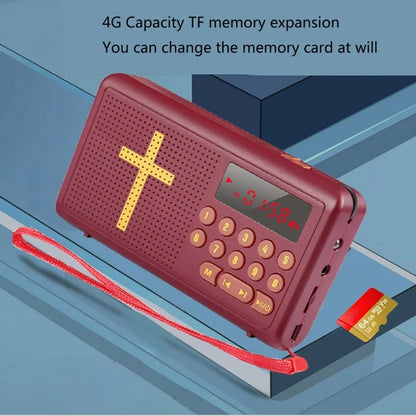 Reproductor de audio de la Biblia recargable con batería King James (versión antigua y nueva), cable de carga USB de 20 Hz y 20 KHz.