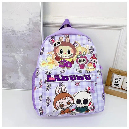 Mochila infantil de gran capacidad con dibujos animados, bonita mochila de nailon con doble hombro para estudiantes de primaria y jardín de infantes.
