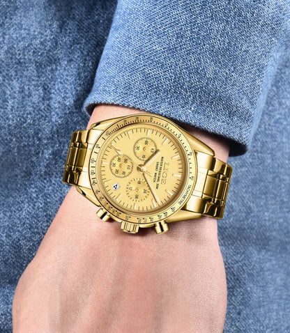 LIGE 2025 - Reloj de lujo para hombre, nuevo, de cuarzo, luminoso, resistente al agua, con cronógrafo y fecha, deportivo