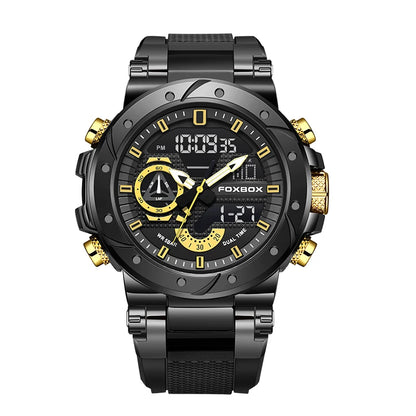 Reloj LIGE para hombre, correa de moda, deportivo, militar, calendario semanal, relojes de cuarzo, LED, pantalla dual, cronógrafo, relojes digitales para hombre