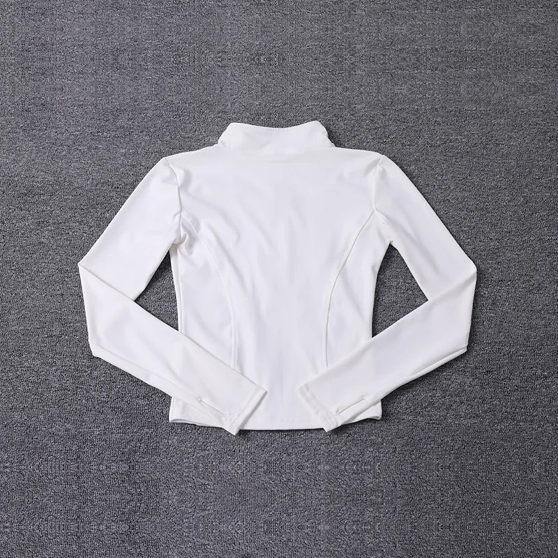 Chaqueta deportiva de manga larga para mujer, abrigo de entrenamiento, ropa de entrenamiento de gimnasio, ropa deportiva de yoga