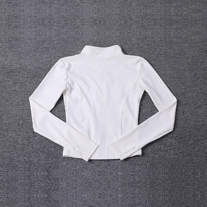 Chaqueta deportiva de manga larga para mujer, abrigo de entrenamiento, ropa de entrenamiento de gimnasio, ropa deportiva de yoga