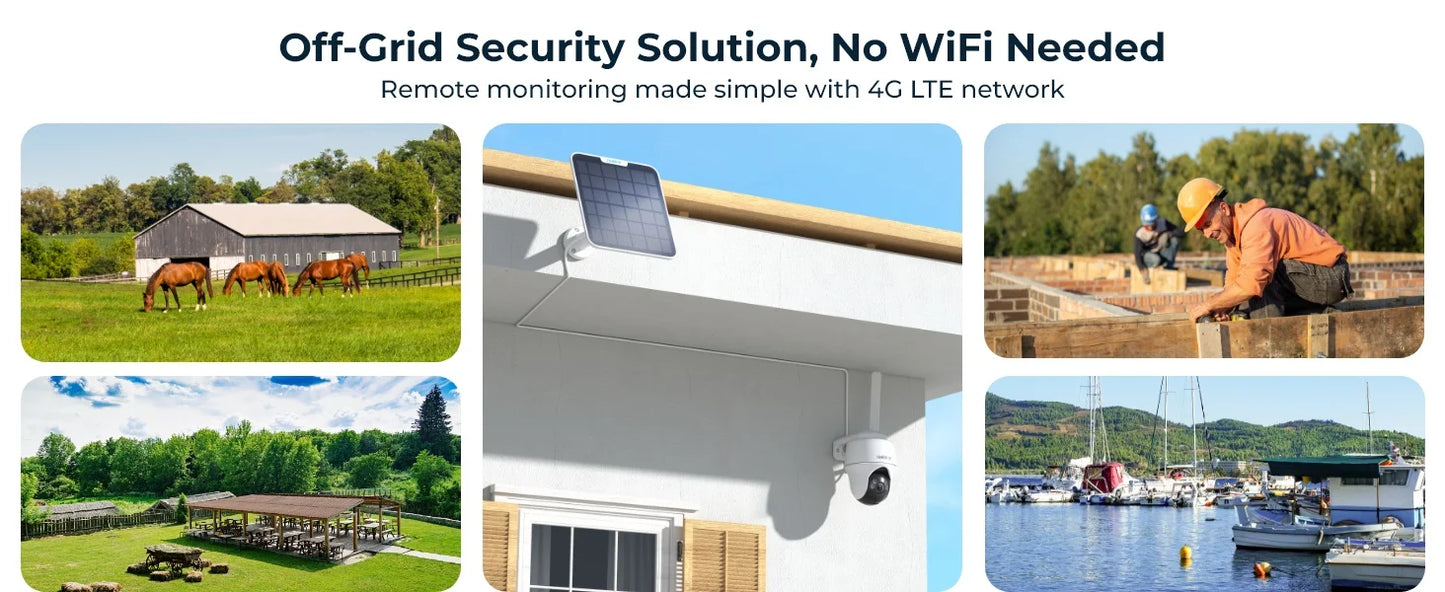 Cámara de seguridad celular REOLINK 4K, SIM 3G/4G LTE, alimentación solar, visión nocturna a color, almacenamiento local/en la nube, cámara exterior con batería