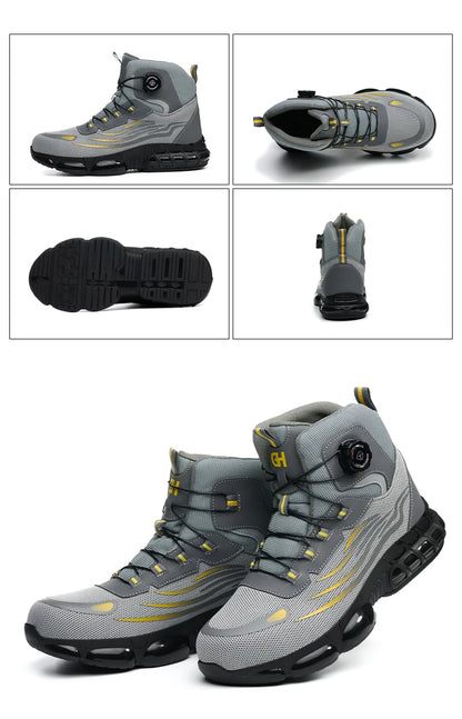 Work Safety Shoes Men Women Steel Toe Sneakers Air Cushion Indestructible Security Protection Safety Boots Size 47 48 Footwear