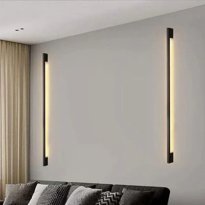 Lámpara de pared con manija de ambiente interior, lámpara lineal de tira LED creativa, lámpara de pared nórdica moderna y simple de una línea para sala de estar y dormitorio