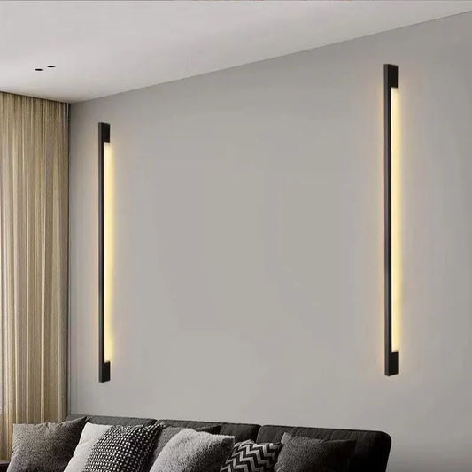 Lámpara de pared con manija de ambiente interior, lámpara lineal de tira LED creativa, lámpara de pared nórdica moderna y simple de una línea para sala de estar y dormitorio