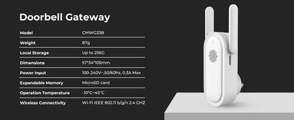 IMILAB Smart Home Video Doorbell Camera WiFi 2.5K Security Protection Human Detection Local Storag Instant Alert 5200mAh