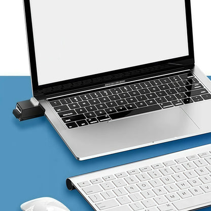 Adaptador concentrador USB 3.0 de 4 puertos: transferencia de datos de alta velocidad de 5 Gbps, diseño compacto y portátil para ordenador portátil, PC y Mac.