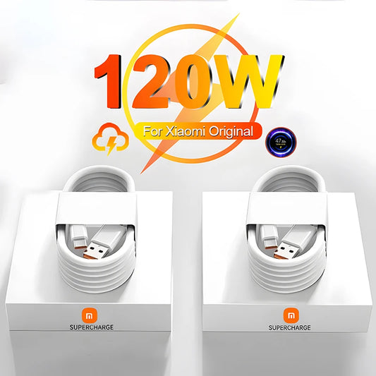Cable USB tipo C original para Xiaomi de 120 W, Mi 15, 14, 13, Ultra, 13T, Pro, 12, Redmi Note 13, K70, Poco X6, Tipo 6A, carga rápida turbo de 67 W