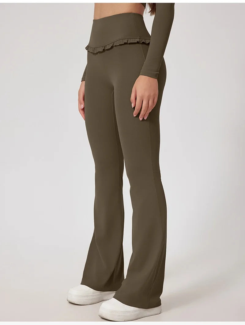 Pantalones deportivos rosas para mujer Cloud Hide Leisure, ideales para entrenamiento en casa, yoga, gimnasio, fitness, correr, con cintura alta y estilo urbano.