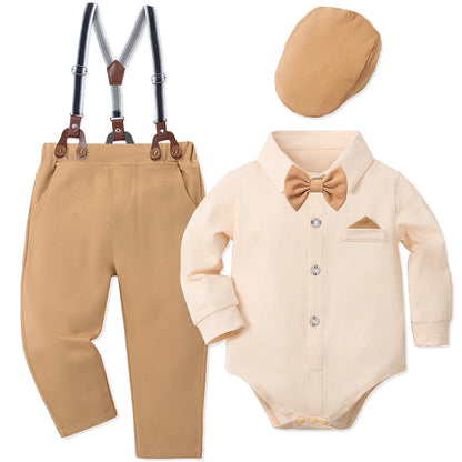 Ropa para bebé niño, traje de bautizo, bautismo infantil, Pascua, dedicación, trajes blancos, conjunto de regalo para fiesta de cumpleaños y boda.
