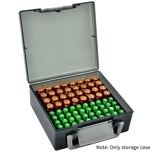 Organizador de pilas con capacidad para 72 pilas AA y AAA, caja para pilas, contenedor para garaje, dispensador organizador de cajones para el hogar.