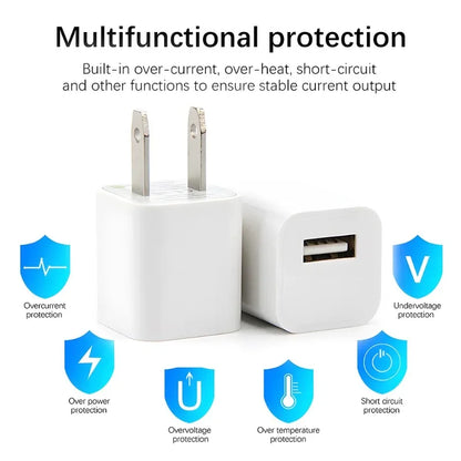 Cargador de teléfono de carga rápida USB para Apple iPhone 14, 13, 12 Pro Max, 11 Plus, adaptador de cargador de pared con enchufe estadounidense, adaptador de corriente para teléfono celular