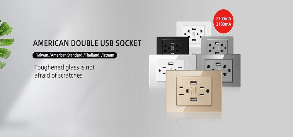 Adaptador de enchufe de pared USB Herepow serie 118 estándar estadounidense de Tailandia, tipo C, carga rápida de 3.1 A para electrodomésticos inteligentes Google Home