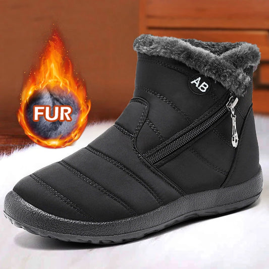Botas de nieve para mujer, zapatos casuales para mujer, botines impermeables para mujer, botines ligeros de talla grande, botas de invierno para niñas