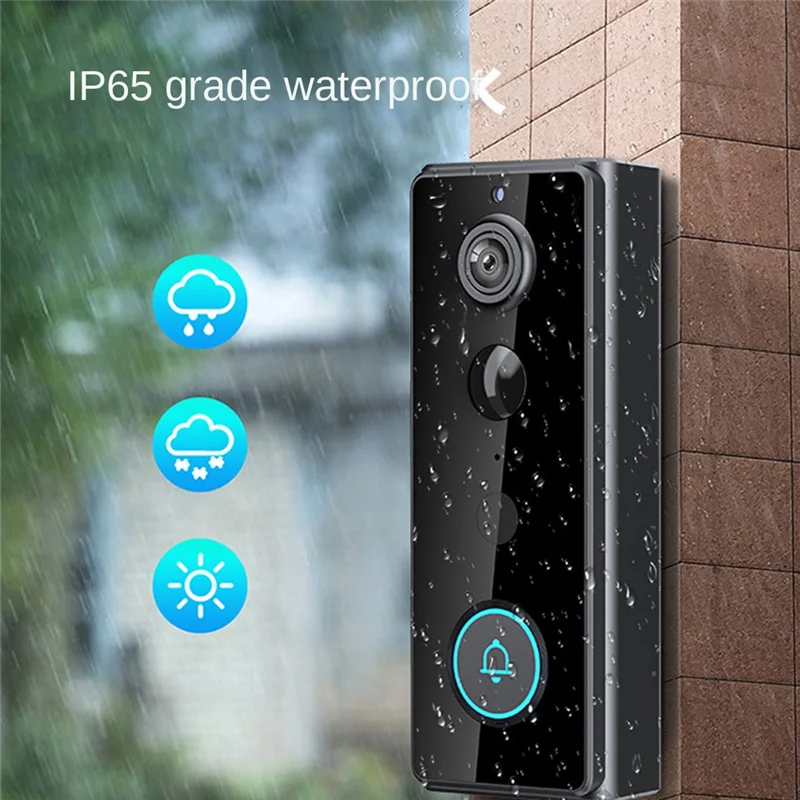 Videoportero inalámbrico para exteriores A96Z con timbre, visión panorámica de 180°, vídeo 2K, sin suscripción, Wi-Fi Tuya de 2,4 GHz
