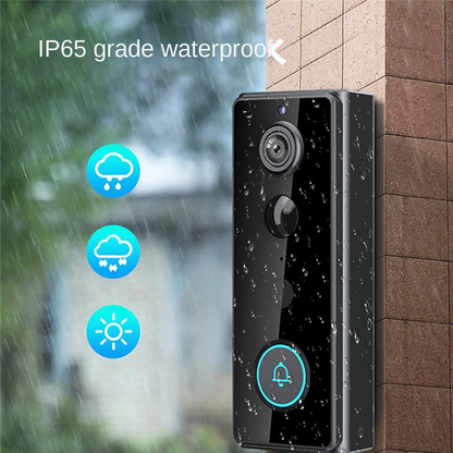 Videoportero inalámbrico para exteriores A96Z con timbre, visión panorámica de 180°, vídeo 2K, sin suscripción, Wi-Fi Tuya de 2,4 GHz