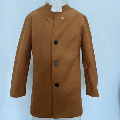 Chaquetas cortavientos para hombre, estilo business casual, de mezcla de lana, moda otoño-invierno, cuello alto, estilo vintage. Ropa de abrigo para hombre.