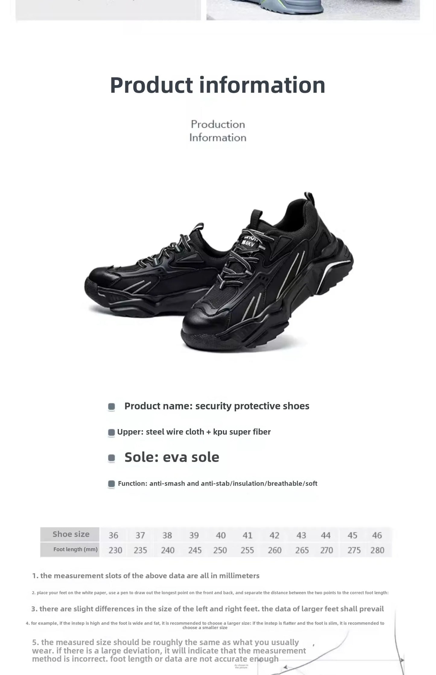 Safety Shoes Lightweight Breathable Steel Toe Anti Smash Puncture Proof Kevlar Soft Sole Insulated Work Sneakers for Men Women