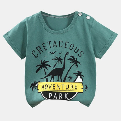 Ropa para niños, camisetas, ropa para niños, camisetas de verano para niños y niñas, camisetas de dibujos animados, ropa de manga corta, 100 % algodón, ropa para bebés