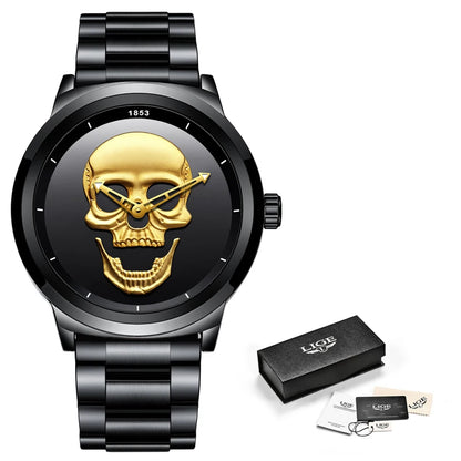 Relojes deportivos LIGE para hombre, marca superior, reloj de cuarzo de lujo para hombre, reloj de pulsera de acero inoxidable resistente al agua para hombre, reloj Masculino