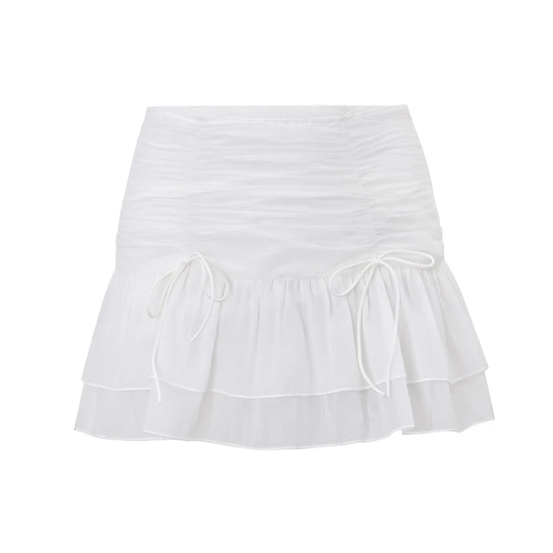 WhereMery - Minifalda plisada sexy para mujer, estilo liso, con perspectiva, cintura alta, informal, para discotecas y calles, vestidos cortos de verano