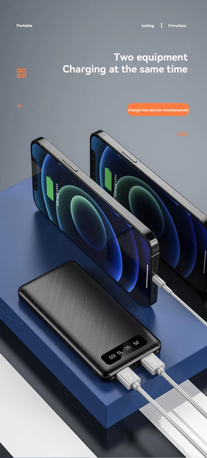 Batería externa portátil Xiaomi de 500.000 mAh y 120 W de carga ultrarrápida de gran capacidad con pantalla digital LED para teléfonos.