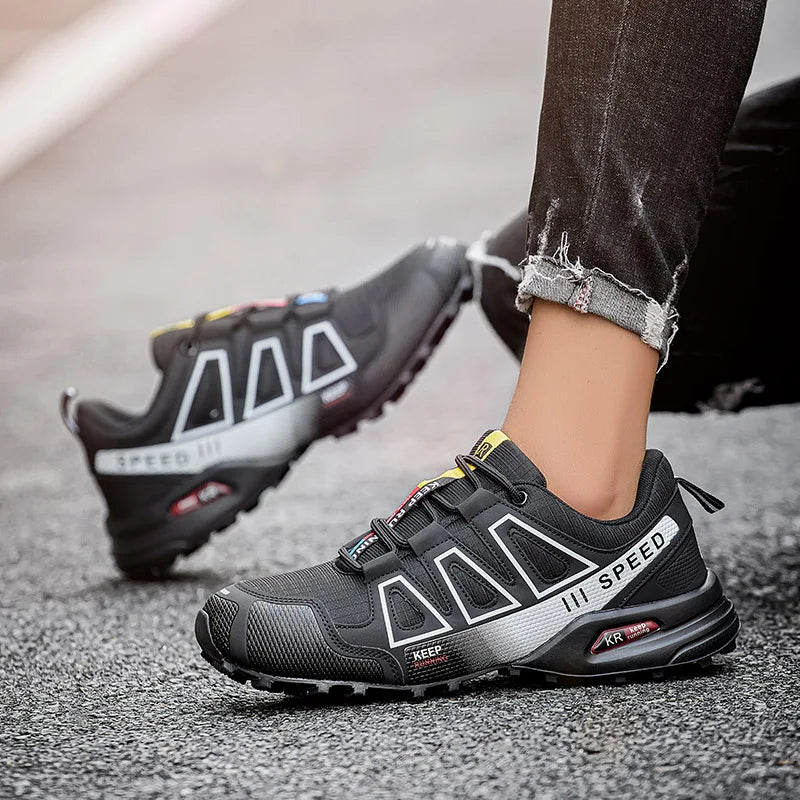 Zapatos de senderismo impermeables para hombre, zapatillas de exterior con cordones, zapatillas de escalada para mujer, zapatillas de trekking antideslizantes, zapatillas tácticas de caza