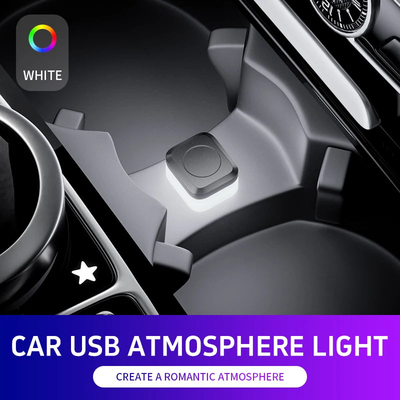 Nueva luz ambiental USB para interior de coche, luces de señal LED, lámpara de lectura automática, luces nocturnas decorativas, accesorios interiores