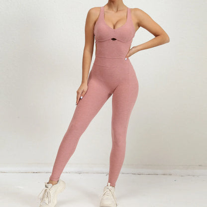 Women Gym Jumpsuit Female Yoga Set Workout One-piece Suit Women Sports Push Up Yoga Clothes Backless Activewear Fitness Set