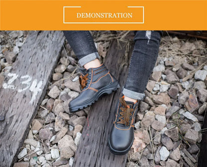 Calzado de trabajo, zapatos de protección, botas de seguridad impermeables para hombre, para construcción, antiperforación y antigolpes.
