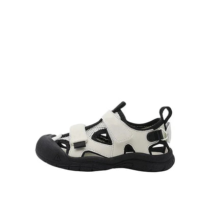 Sandalias para niños, novedad de verano 2025, estilo coreano, suela suave, antideslizantes, versátiles, con recortes y zapatillas transpirables.