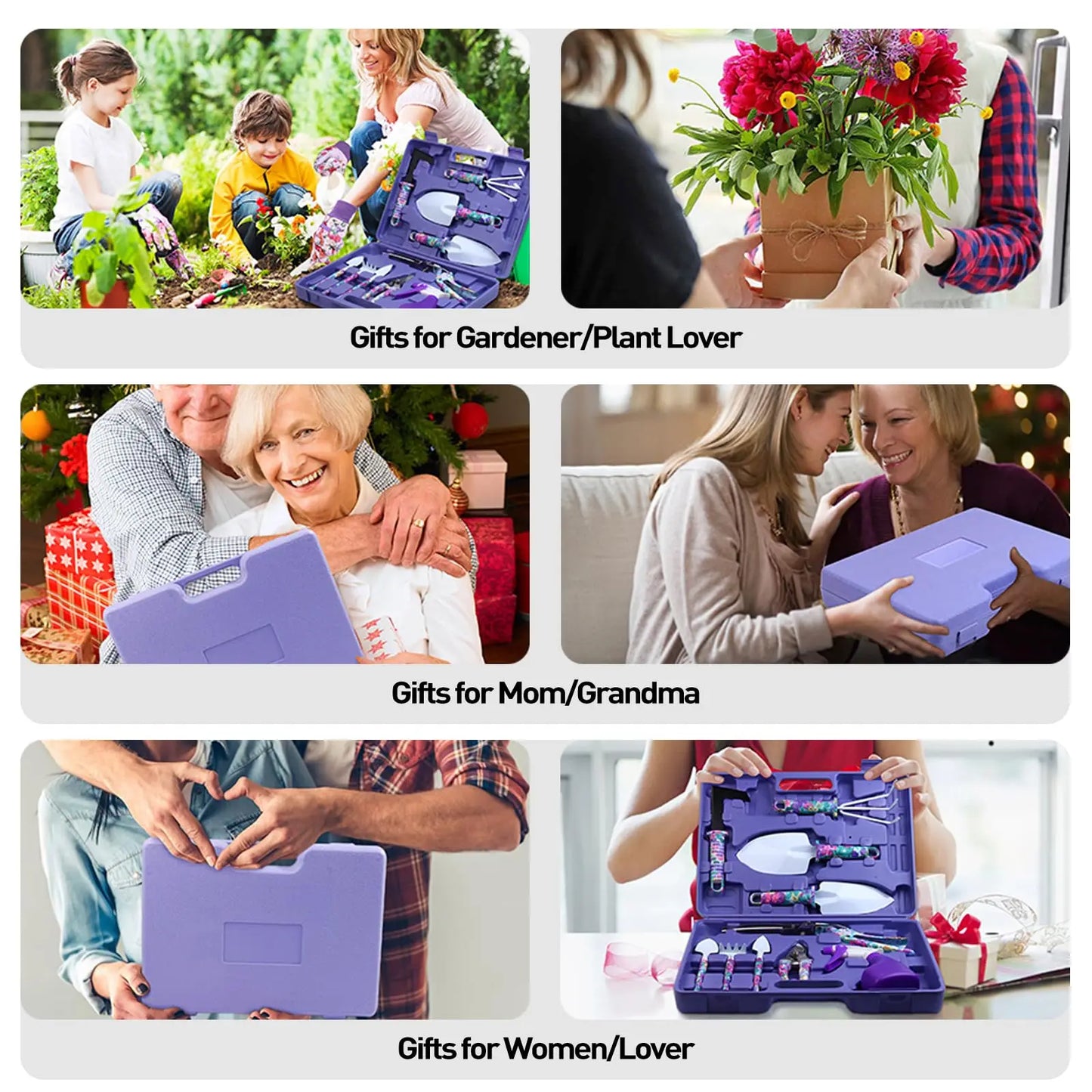 Juego de herramientas para jardinería, plantación, estampado floral, tijeras, aerosol, desmalezadora, podadora, pulverizador, herramientas manuales de jardinería.