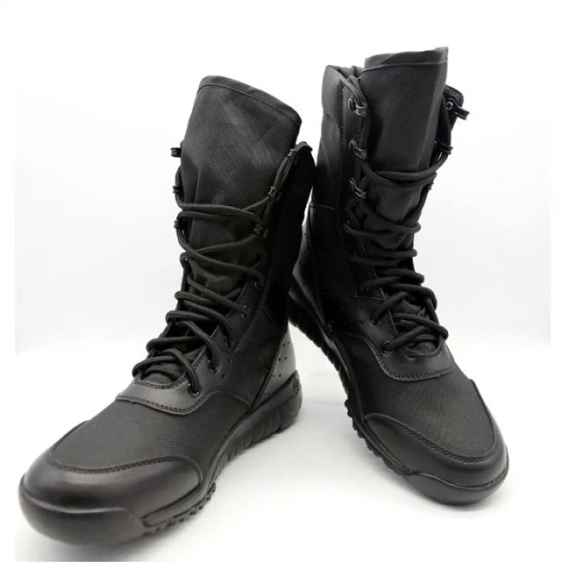 Botas de trabajo para hombre SFB Light, impermeables, con cordones, estilo táctico, de malla, para motocicleta.