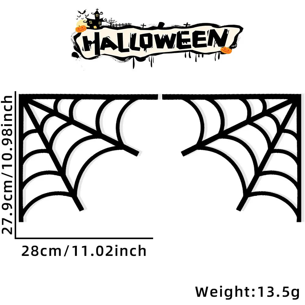 Decoración de Halloween para marcos de puertas, murciélagos, calabazas, telarañas, letrero para esquinas de puertas y ventanas, decoración de Halloween para el hogar, pegatinas para esquinas 2024