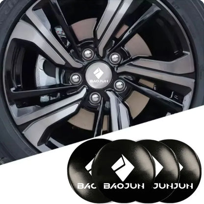 Tapacubos central para rueda de coche, calcomanía con logotipo y emblema, 56 mm, 60 mm y 65 mm, para Baojun 510, 730, 360, 560, RS-5, 530 y 630.