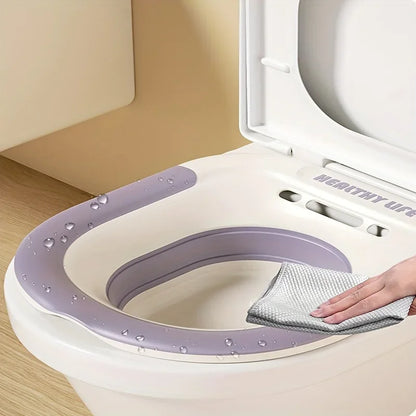 Lavabo de asiento plegable para mujeres embarazadas, ideal para el hogar, para el baño de glúteos, ginecológico, posparto y lactancia.