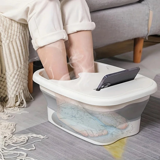 Cubo de masaje para pediluvio, cubo de spa para pediluvio, cubo de remojo doméstico, lavabo plegable, bañera de sauna, bañera plegable para pedicura