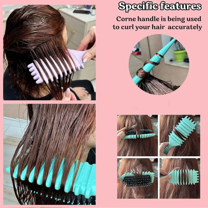 1 cepillo para peinar y dar forma a los rizos de hombres y mujeres, ideal para peinar y dar forma a los rizos, reduce los tirones.