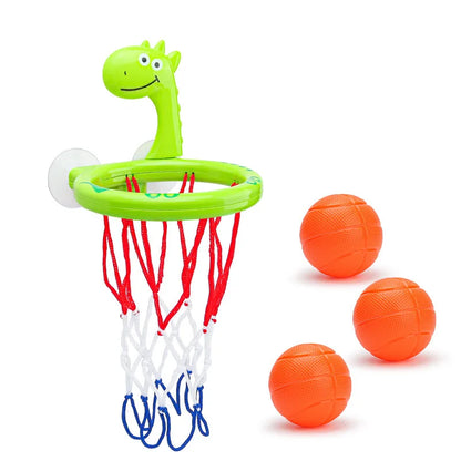 Juguete de baño para bebé, juego de agua para niños, bañera con ventosa, aro de baloncesto con 3 pelotas, juguetes de baño para niños.