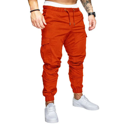 Pantalones deportivos finos de moda para hombre, pantalones casuales para correr, pantalones cargo de calle 2020, pantalones multibolsillos para hombre, pantalones deportivos para gimnasios y fitness para hombre.
