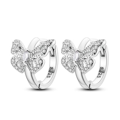 Pendientes de plata de ley 925 con diseño de mariposa, abeja, mariquita y flor de arcoíris para mujer, joyería de moda para fiestas de cumpleaños, regalos