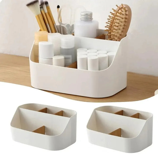 Caja de almacenamiento para suministros de oficina, cosméticos, caja organizadora de oficina, cajas de almacenamiento divididas para oficina y sala de estar