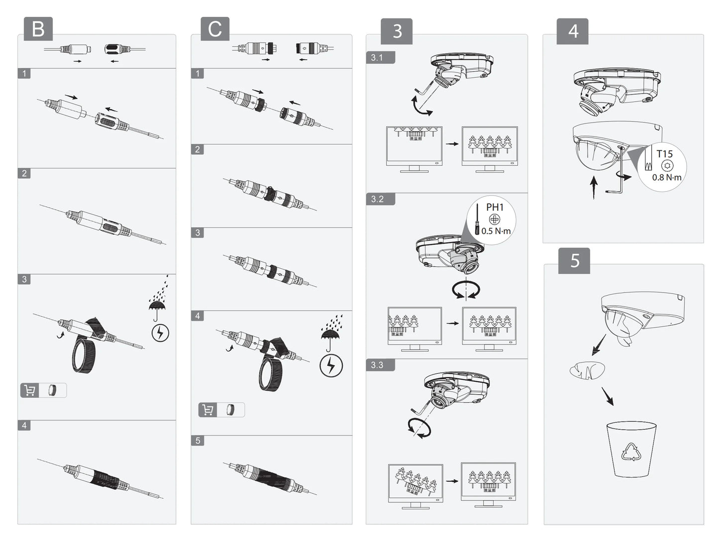Mini cámara IP Dahua Starlight de 4 MP con micrófono integrado, antivandálica, compatible con tarjeta SD y alarma (IPC-HDBW2431F-AS-S2)