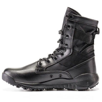 Botas altas de combate para hombre, ligeras, de lona, transpirables, para entrenamiento en la jungla, botas tácticas para senderismo en el desierto, hasta el tobillo