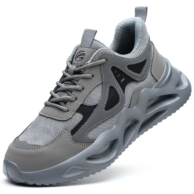 Zapatos de seguridad ligeros para hombre y mujer, zapatos de trabajo con puntera de acero, botas de trabajo, zapatillas deportivas transpirables para hombre y mujer, botas tácticas