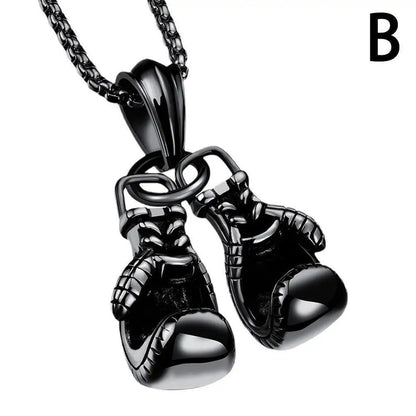 Collar para hombre, nuevo en estilo steampunk, hip hop, cadena de acero inoxidable, gótico, vintage, guante de boxeo, colgante, collar, joyería para hombres, gargantilla